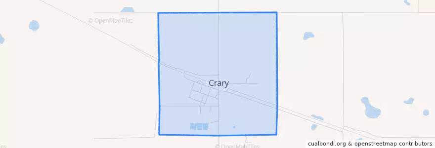 Mapa de ubicacion de Crary.