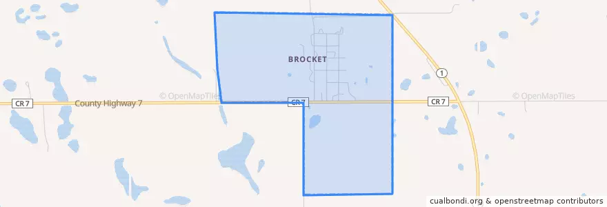 Mapa de ubicacion de Brocket.