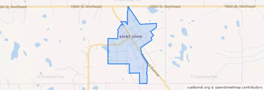 Mapa de ubicacion de St. John.