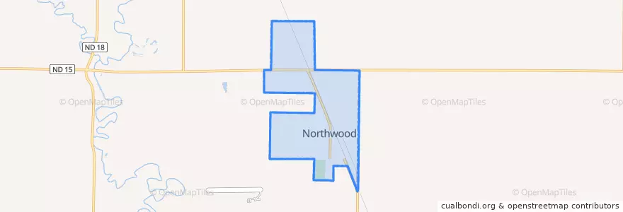 Mapa de ubicacion de Northwood.