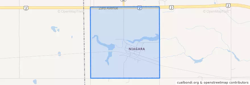 Mapa de ubicacion de Niagara.