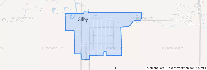 Mapa de ubicacion de Gilby.
