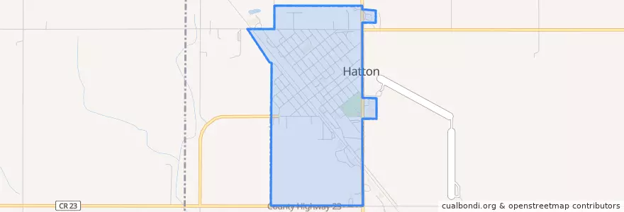 Mapa de ubicacion de Hatton.