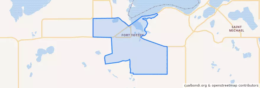 Mapa de ubicacion de Fort Totten.