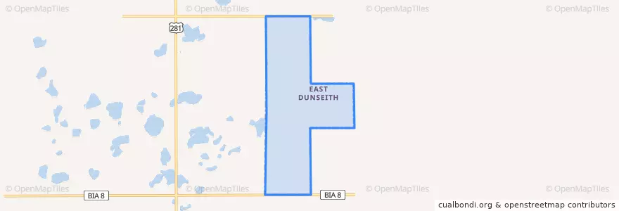 Mapa de ubicacion de East Dunseith.