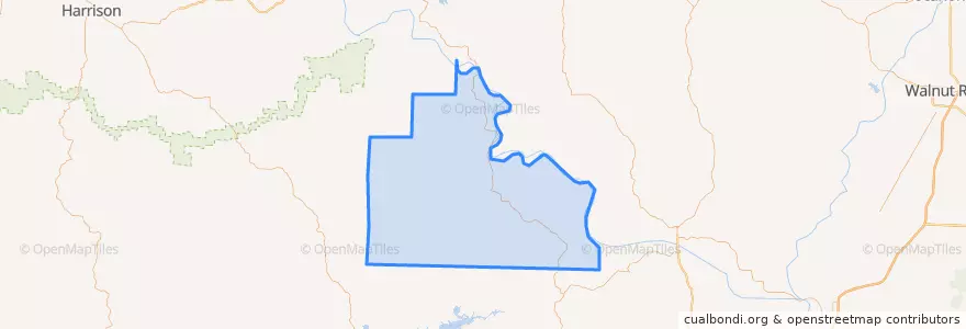 Mapa de ubicacion de Stone County.