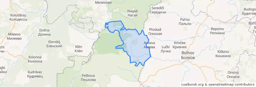 Mapa de ubicacion de Медведковское сельское поселение.