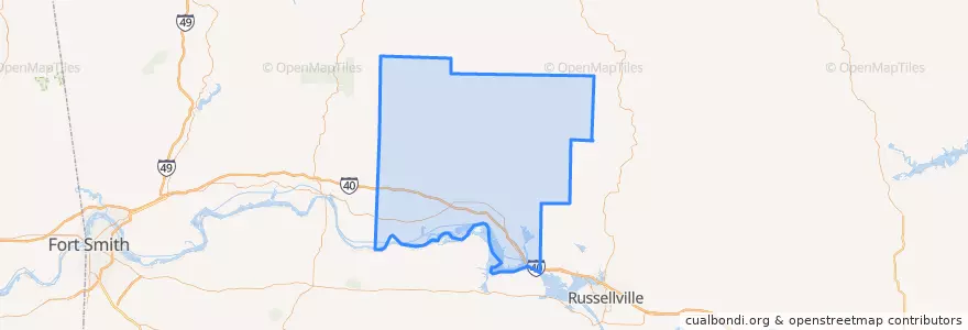 Mapa de ubicacion de Johnson County.