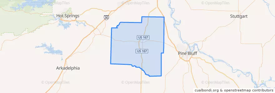 Mapa de ubicacion de Grant County.