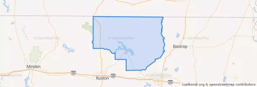 Mapa de ubicacion de Union Parish.