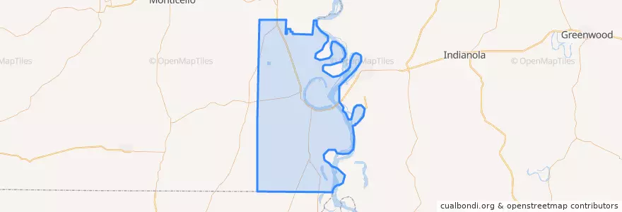 Mapa de ubicacion de Chicot County.