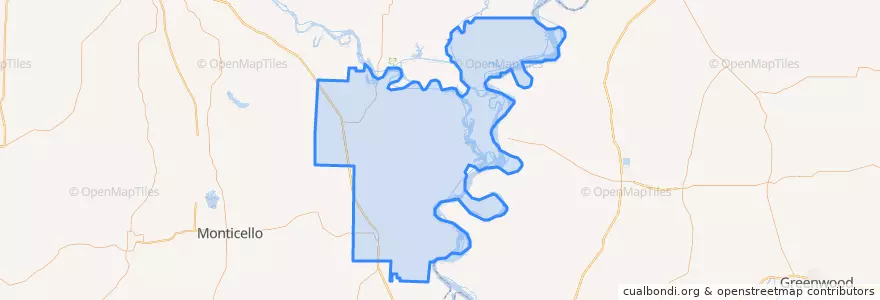 Mapa de ubicacion de Desha County.