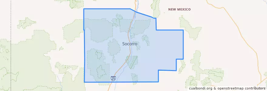 Mapa de ubicacion de Socorro County.
