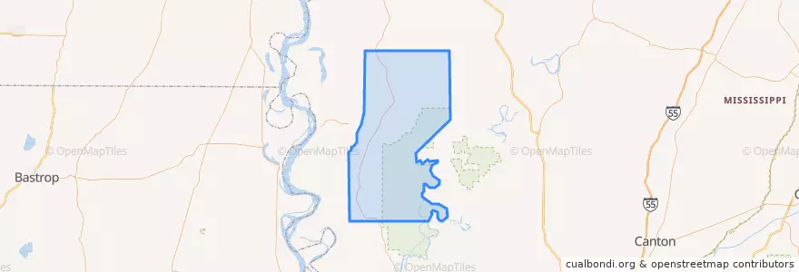 Mapa de ubicacion de Sharkey County.