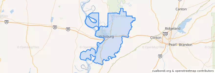 Mapa de ubicacion de Warren County.