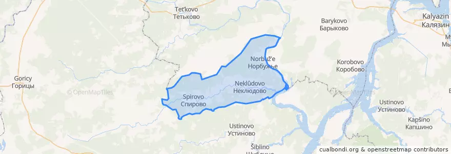 Mapa de ubicacion de Неклюдовское сельское поселение.