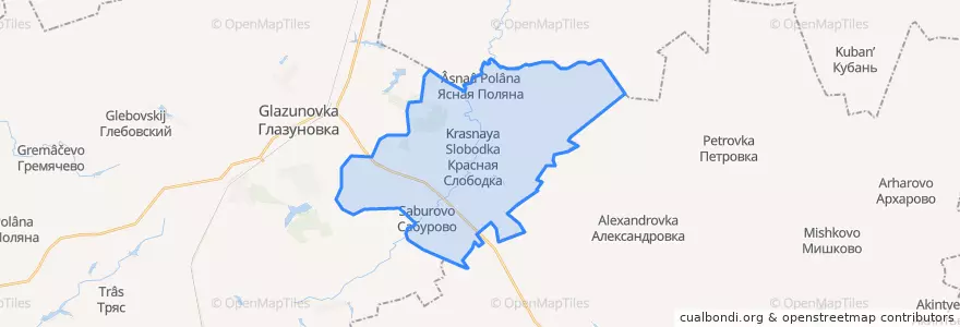 Mapa de ubicacion de Краснослободское сельское поселение.