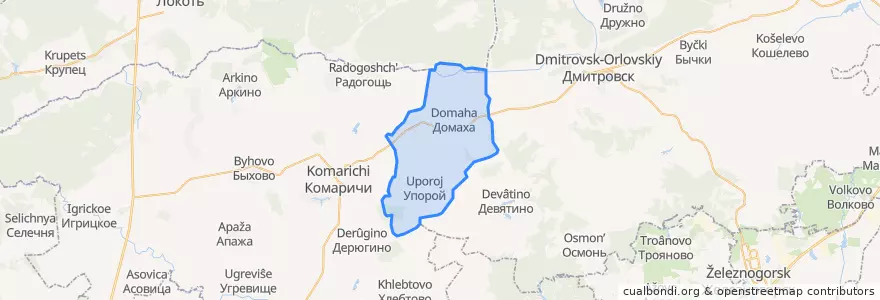 Mapa de ubicacion de Домаховское сельское поселение.