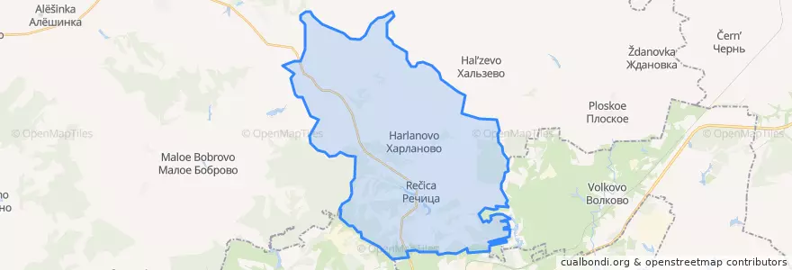 Mapa de ubicacion de Долбенкинское сельское поселение.