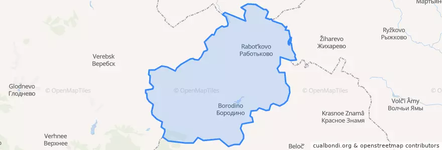 Mapa de ubicacion de Бородинское сельское поселение.