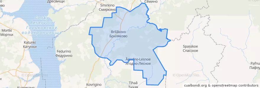 Mapa de ubicacion de Бриляковский сельсовет.
