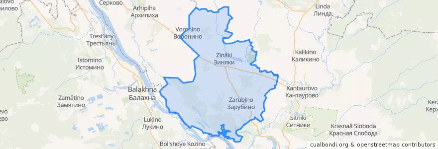 Mapa de ubicacion de Зиняковский сельсовет.
