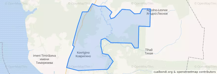 Mapa de ubicacion de Ковригинский сельсовет.