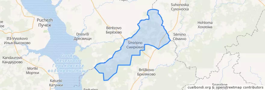 Mapa de ubicacion de Смиркинский сельсовет.