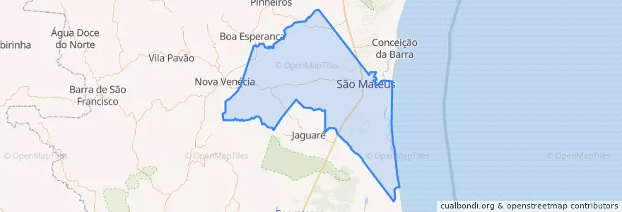 Mapa de ubicacion de São Mateus.
