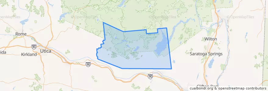 Mapa de ubicacion de округ Фултон.