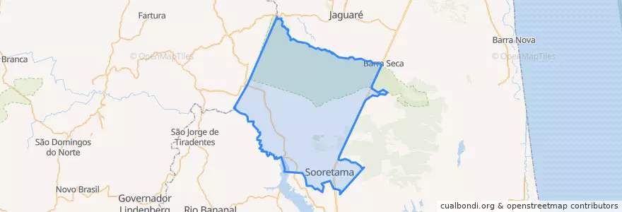 Mapa de ubicacion de Sooretama.
