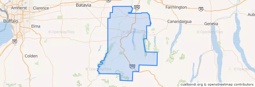 Mapa de ubicacion de Livingston County.