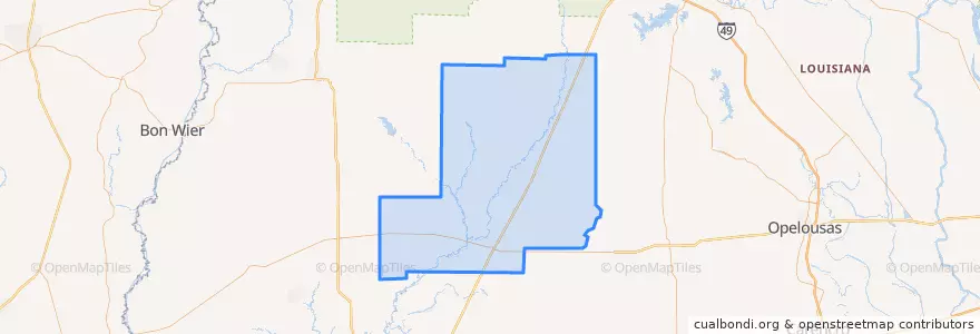 Mapa de ubicacion de Allen Parish.