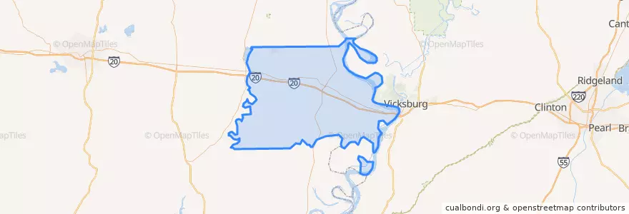 Mapa de ubicacion de Madison Parish.