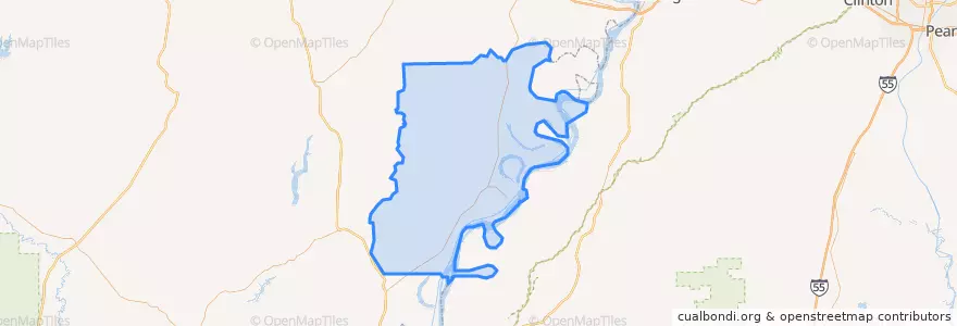 Mapa de ubicacion de Tensas Parish.