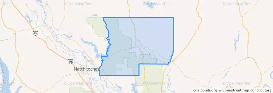 Mapa de ubicacion de Winn Parish.
