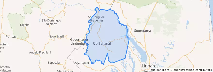 Mapa de ubicacion de Rio Bananal.