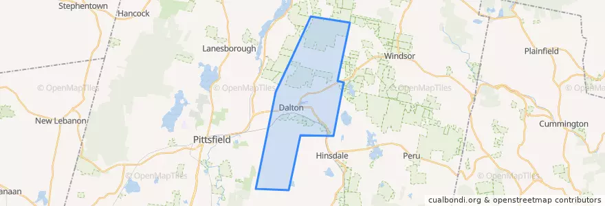 Mapa de ubicacion de Dalton.