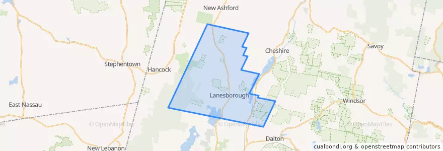 Mapa de ubicacion de Lanesborough.