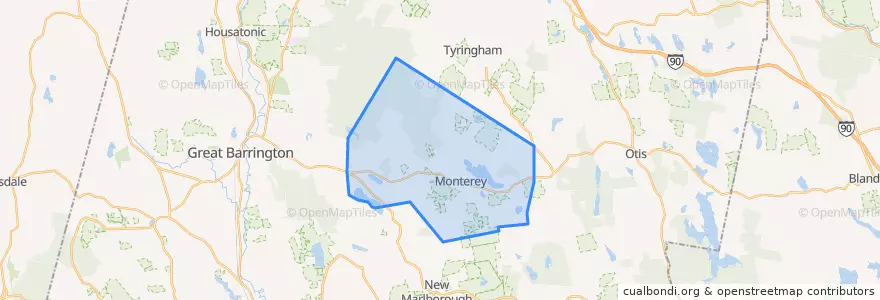 Mapa de ubicacion de Monterey.