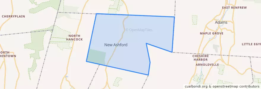 Mapa de ubicacion de New Ashford.