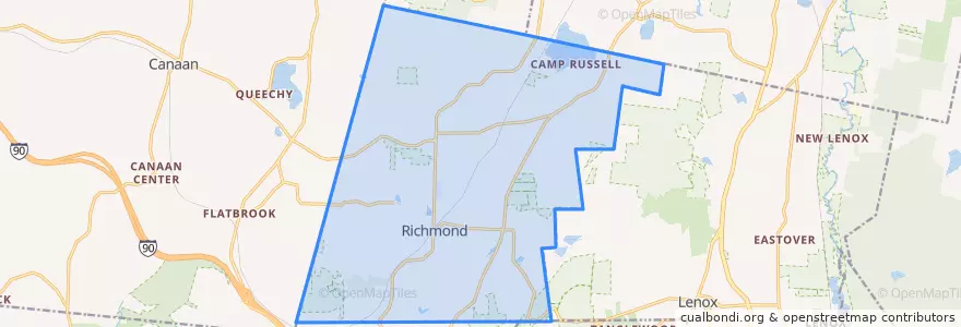 Mapa de ubicacion de Richmond.