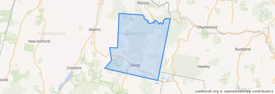 Mapa de ubicacion de Savoy.