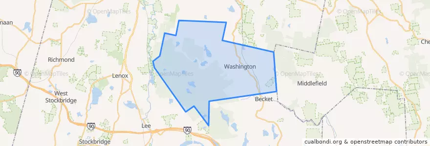 Mapa de ubicacion de Washington.