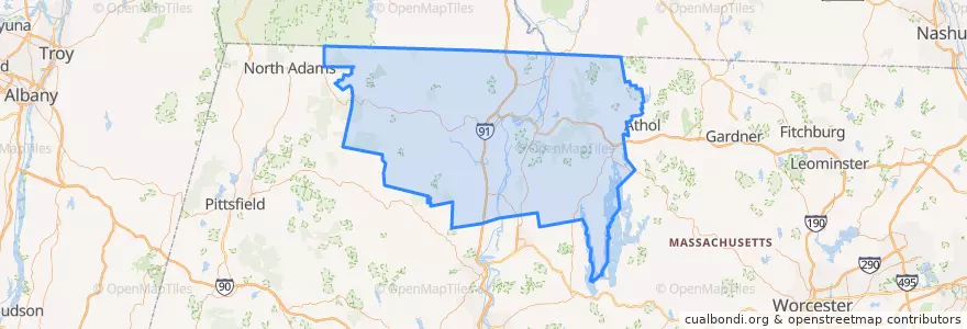 Mapa de ubicacion de Franklin County.