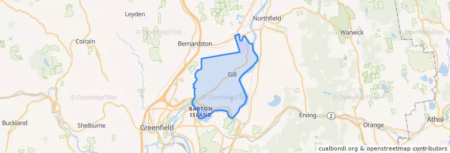 Mapa de ubicacion de Gill.