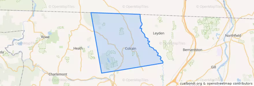 Mapa de ubicacion de Colrain.
