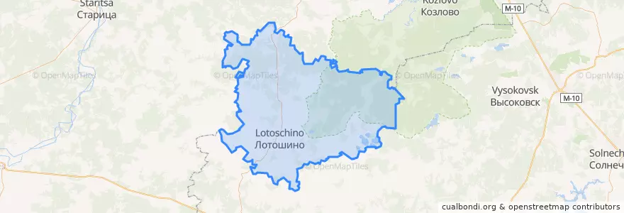 Mapa de ubicacion de городской округ Лотошино.
