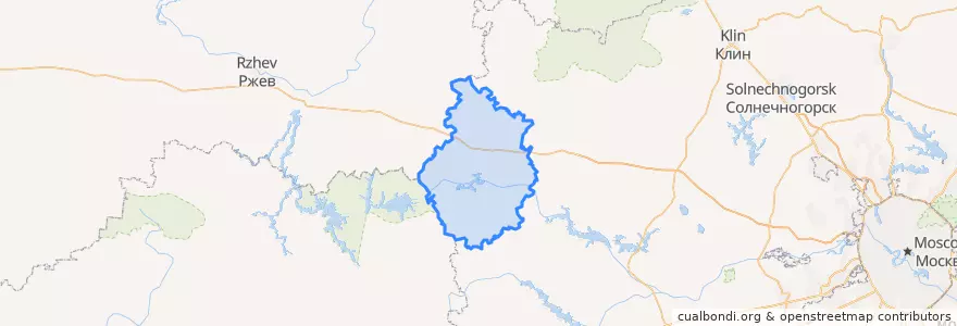 Mapa de ubicacion de городской округ Шаховская.