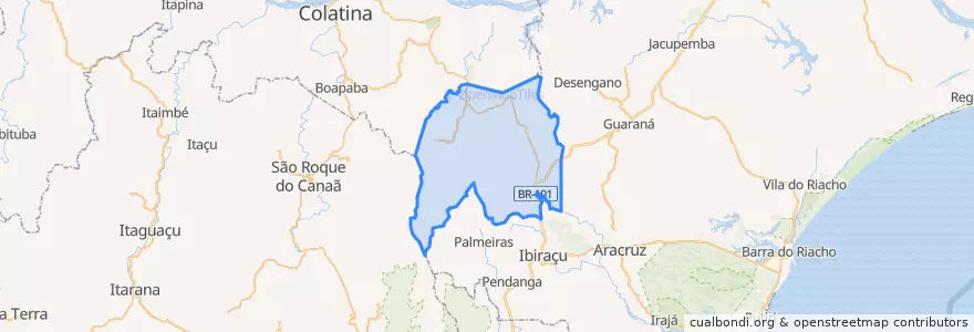 Mapa de ubicacion de João Neiva.